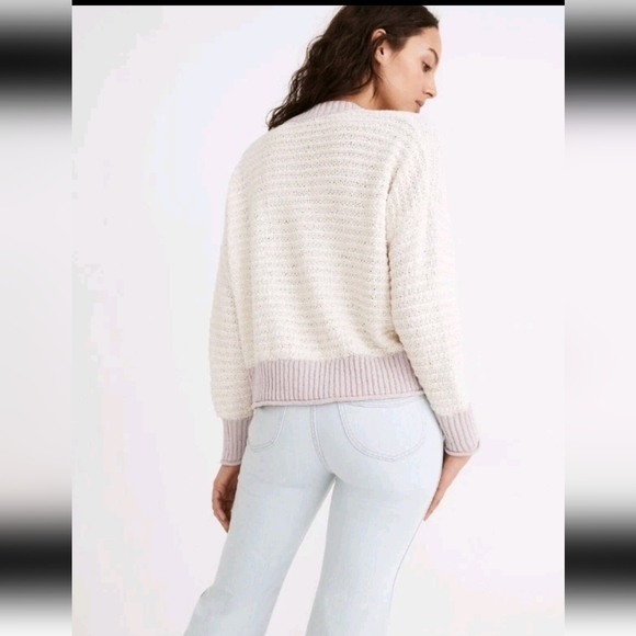Madewell Womens Seabrook Spring Cottagecore Cardigan Sweater in Antique Cream M - Picture 2 of 13